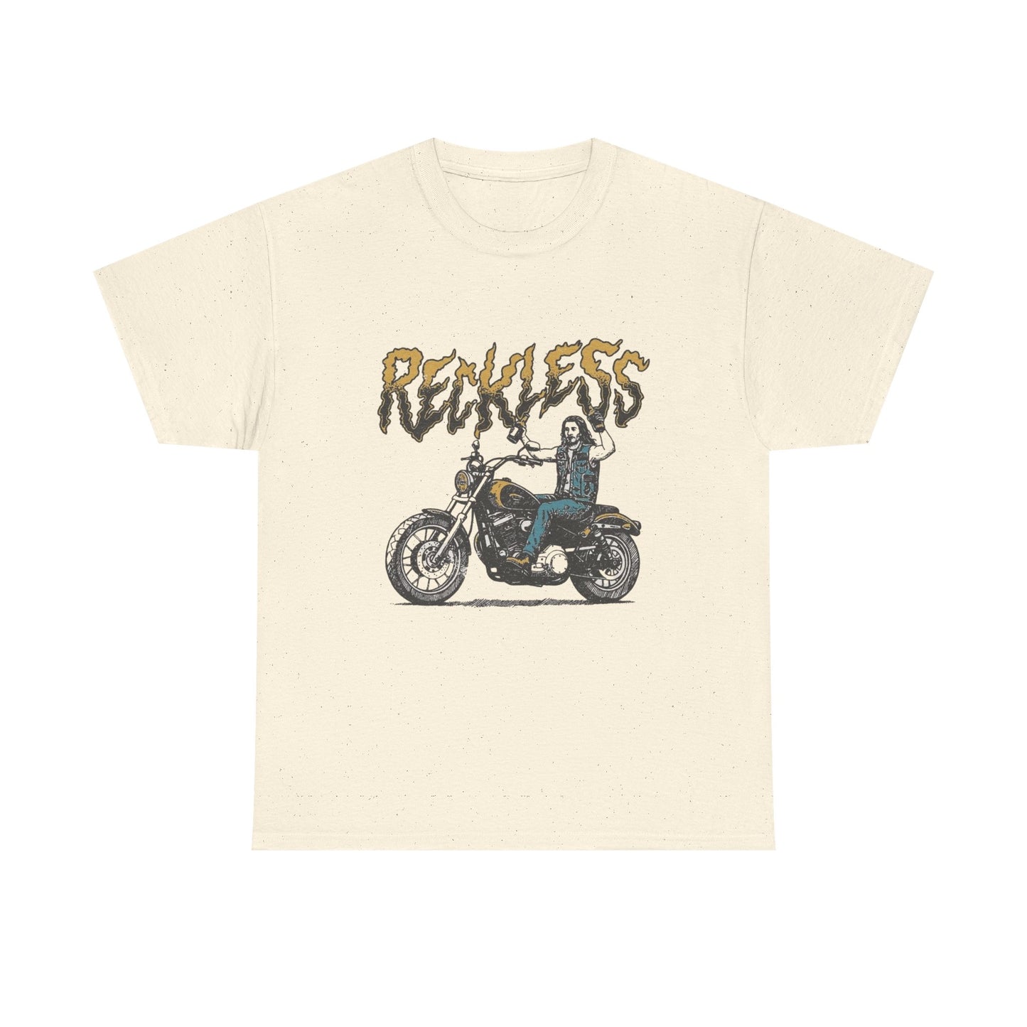 Reckless Vintage Motorcycles T Shirt Unisex Heavy Cotton Tee