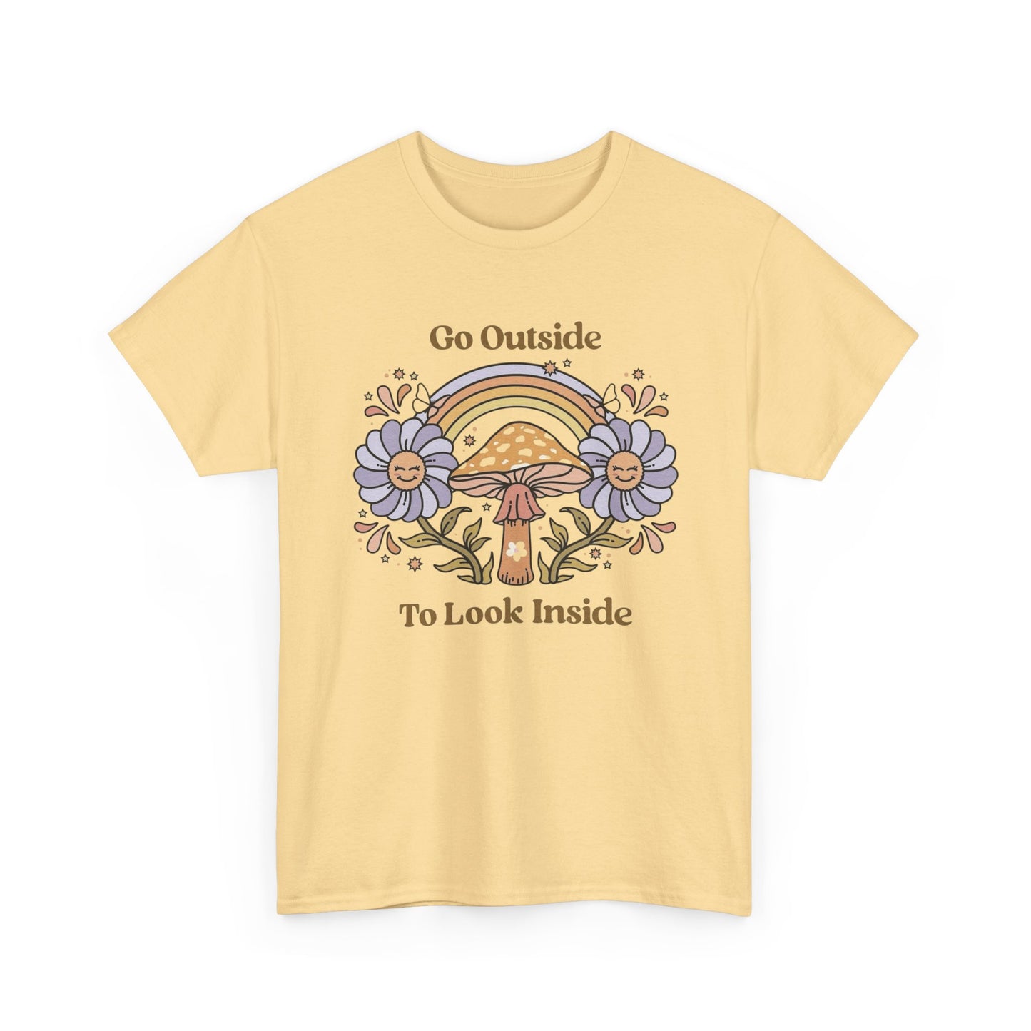 Go Outside To Look Inside Graphic T Shirt Unisex Heavy Cotton Tee