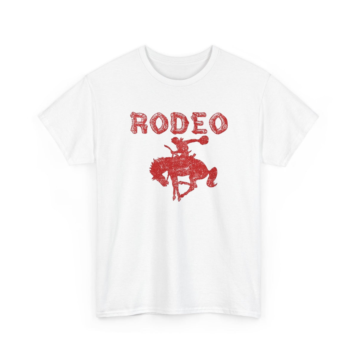 Rodeo Cowboy Retro Graphic T Shirt Men's Heavy Cotton Tee
