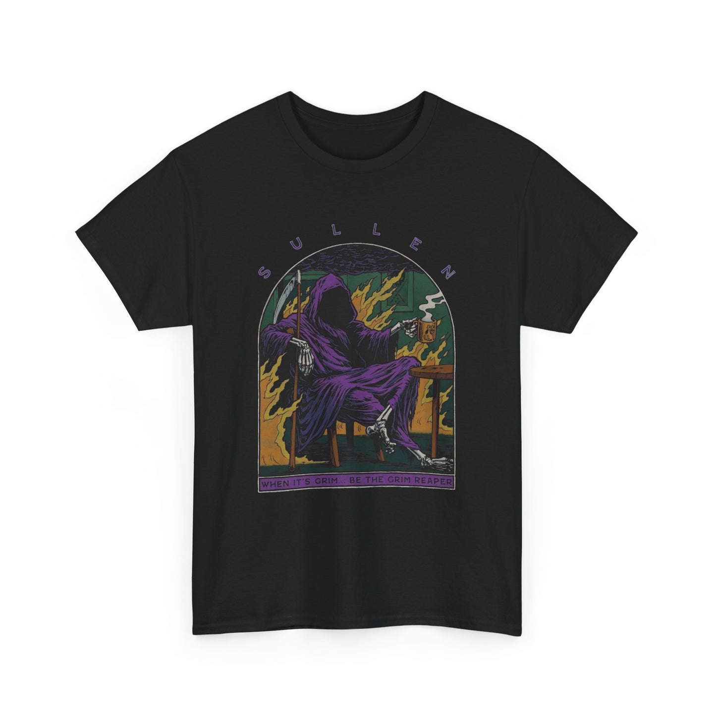 Sullen Grim Reaper Graphic T Shirt Unisex Heavy Cotton NEW Tee