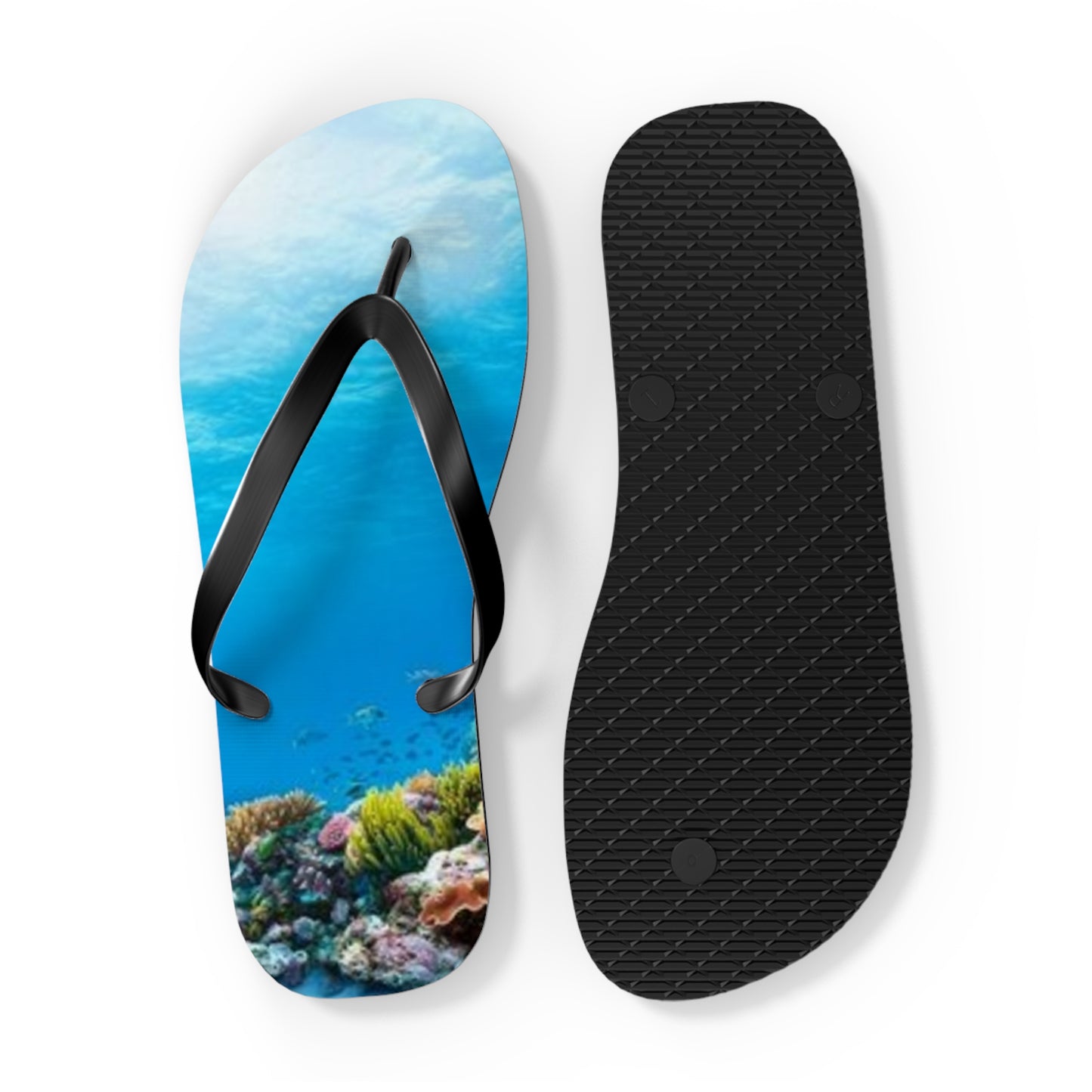 Ocean Underwater Summer Sandals, Beach Shoes, Vacation Flip Flops, Pool Slides