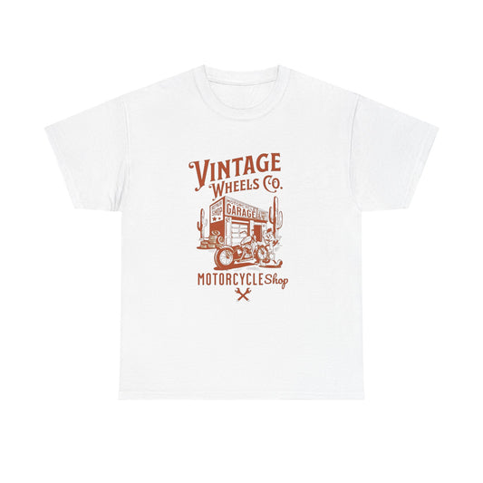 Vintage Motorcycle Shop Graphic T Shirt ADULT NEW