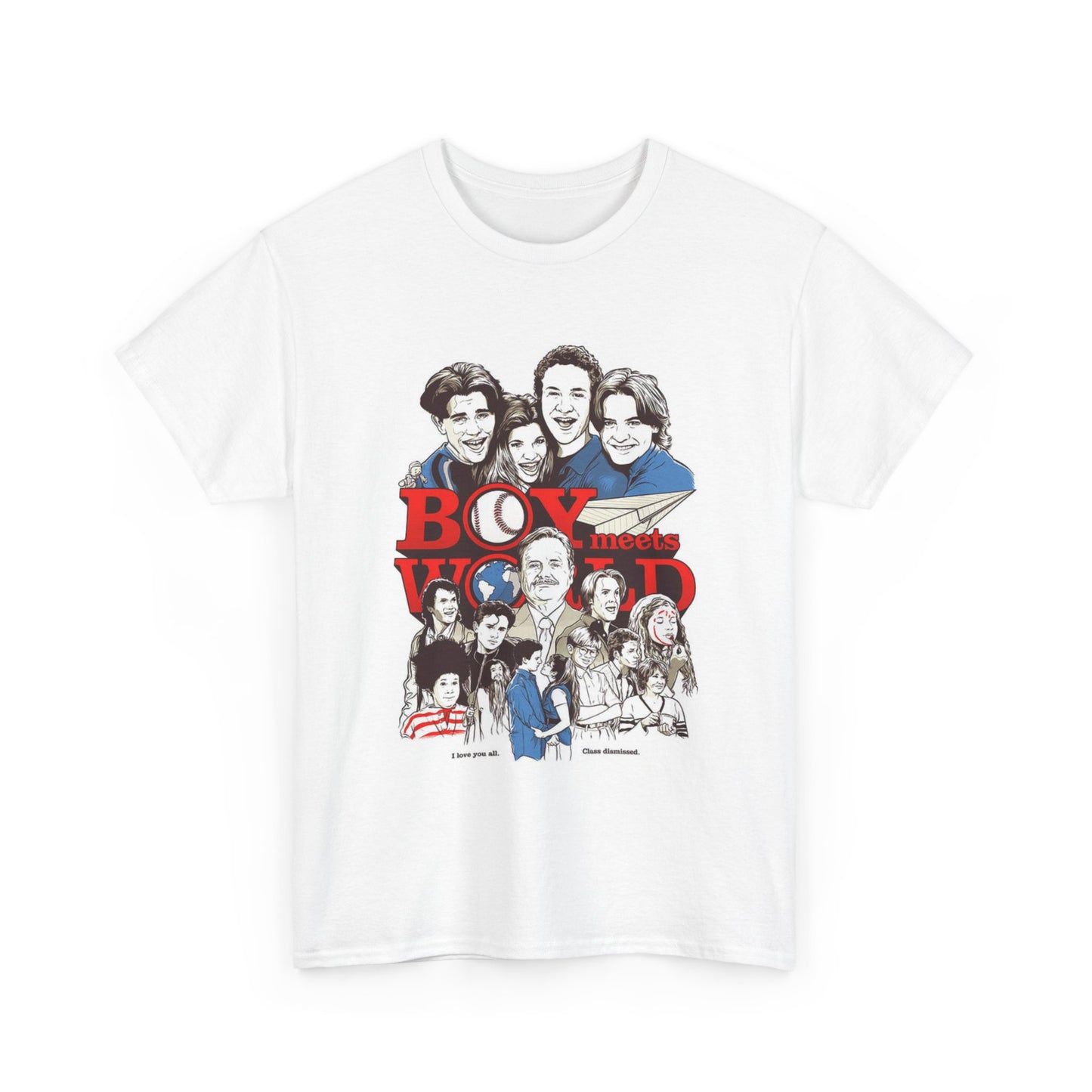 Boy Meets World Shirt Retro Comedy Poster Series 90s Kids Unisex Heavy Cotton