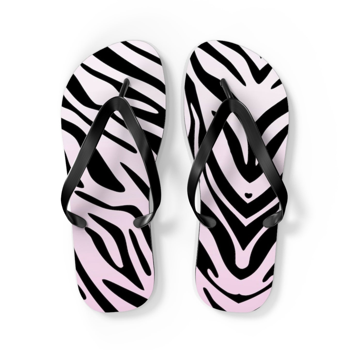 Zebra Print Beach Sandals, Slides for Summer, Flip Flops, Water Resistant