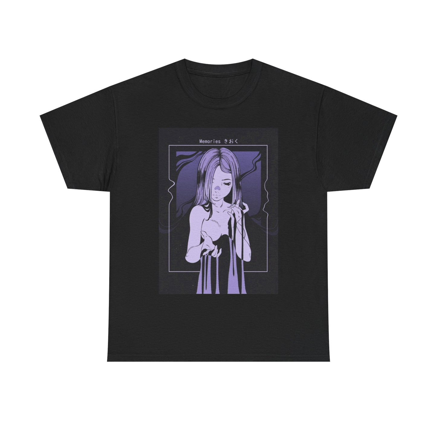 Waifu Anime T-shirt Girl Graphic Cartoon Retro Gaming Unisex Heavy Tee Gamer 12