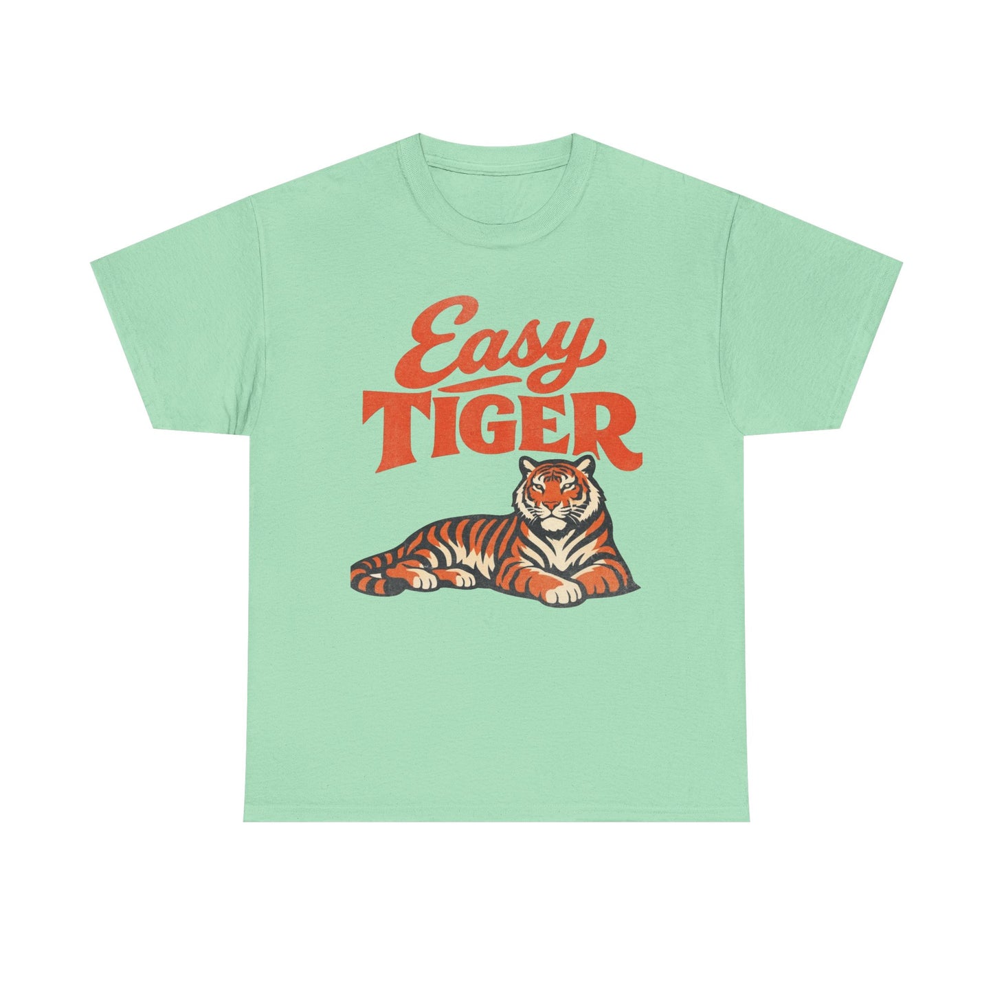 Easy Tiger 80's Retro Nostalgia Funny Graphic T Shirt Regular Men's Heavy Cotton Tee