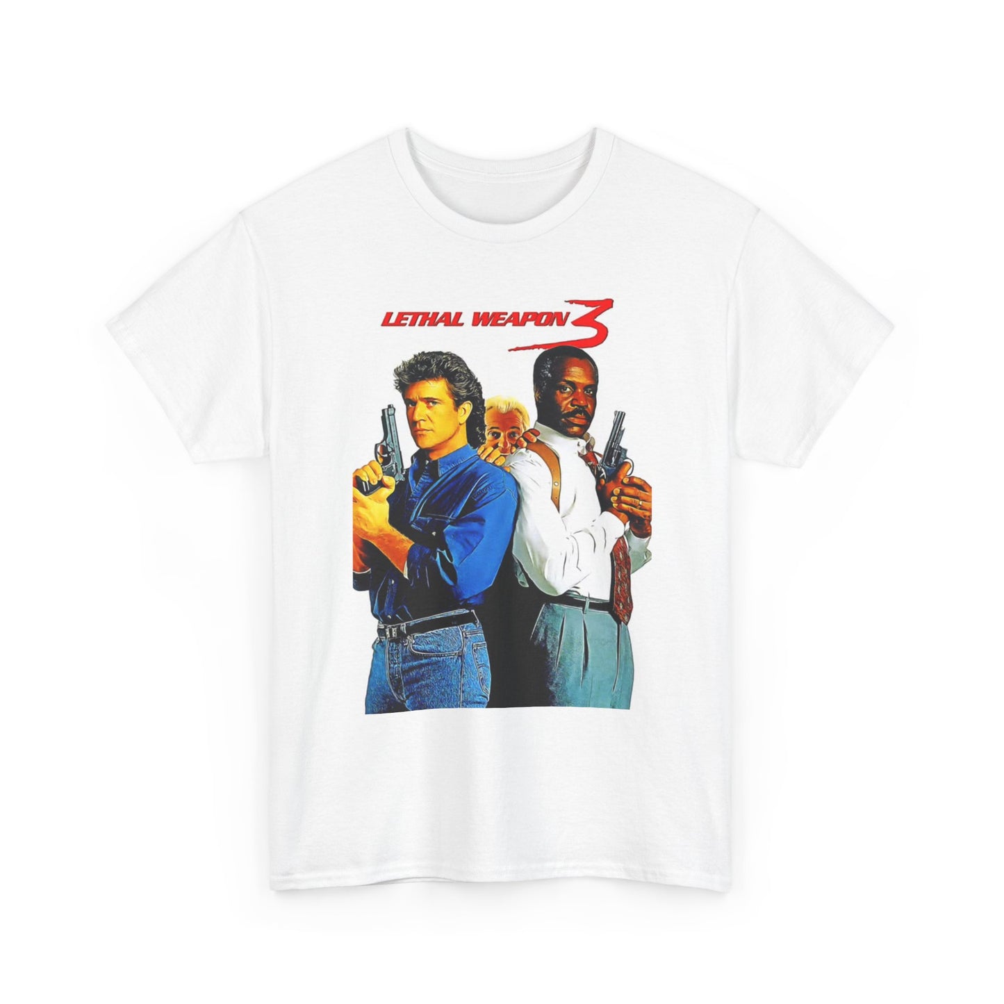 Lethal Weapon Graphic T Shirt Vintage 90s Movie Poster Unisex Heavy Cotton Tee