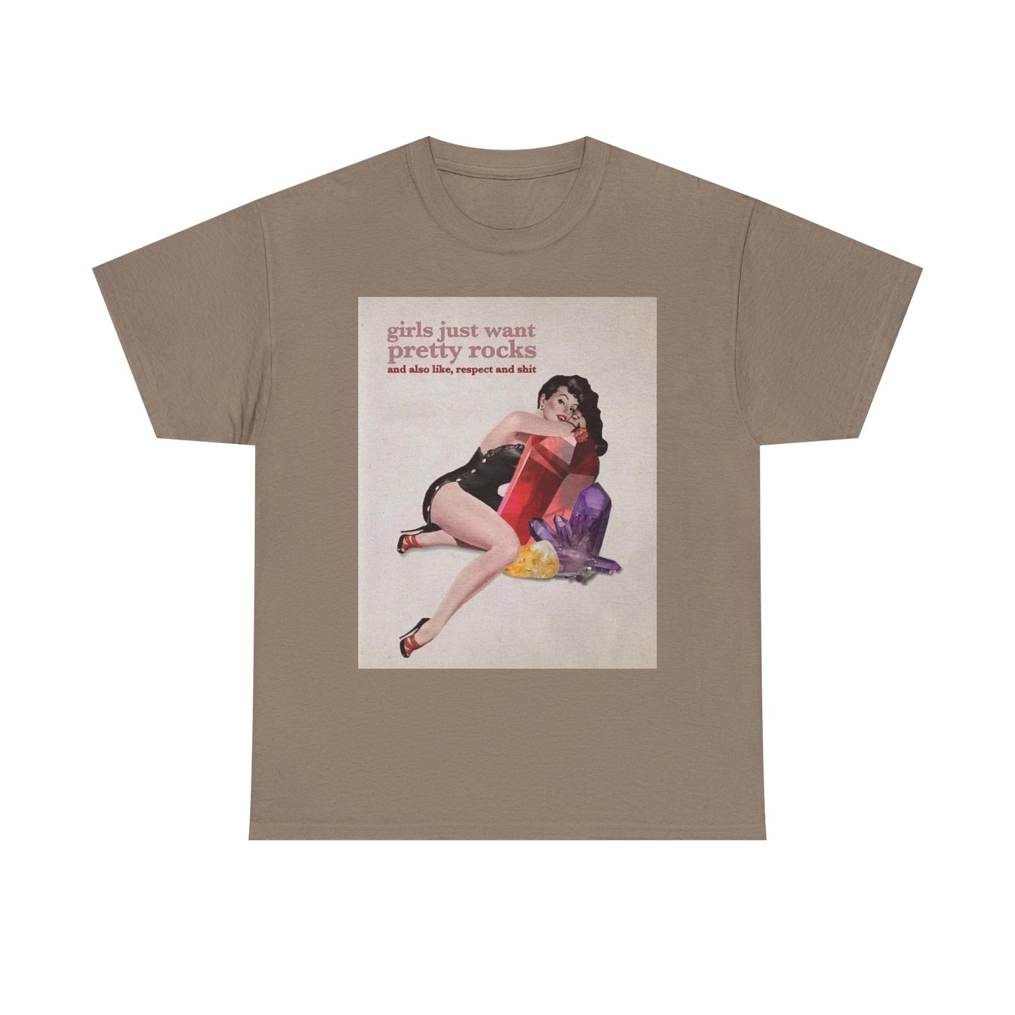Pretty Girls Like rocks Graphic T-Shirt Women's Heavy Comfy Cotton Tee
