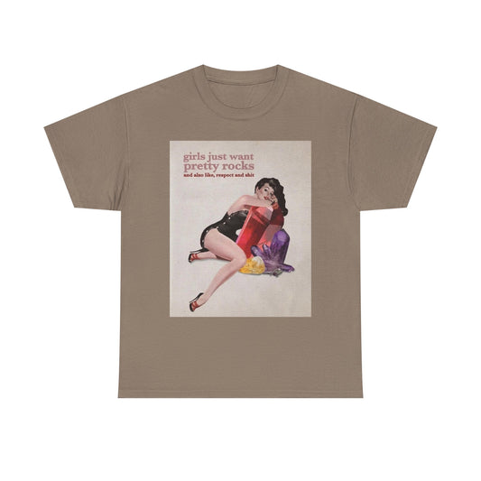 Pretty Girls Like rocks Graphic T-Shirt Women's Heavy Comfy Cotton Tee
