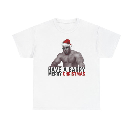 Barry Merry Christmas Funny Viral T Shirt Happy Holidays Funny Unisex Heavy Joke