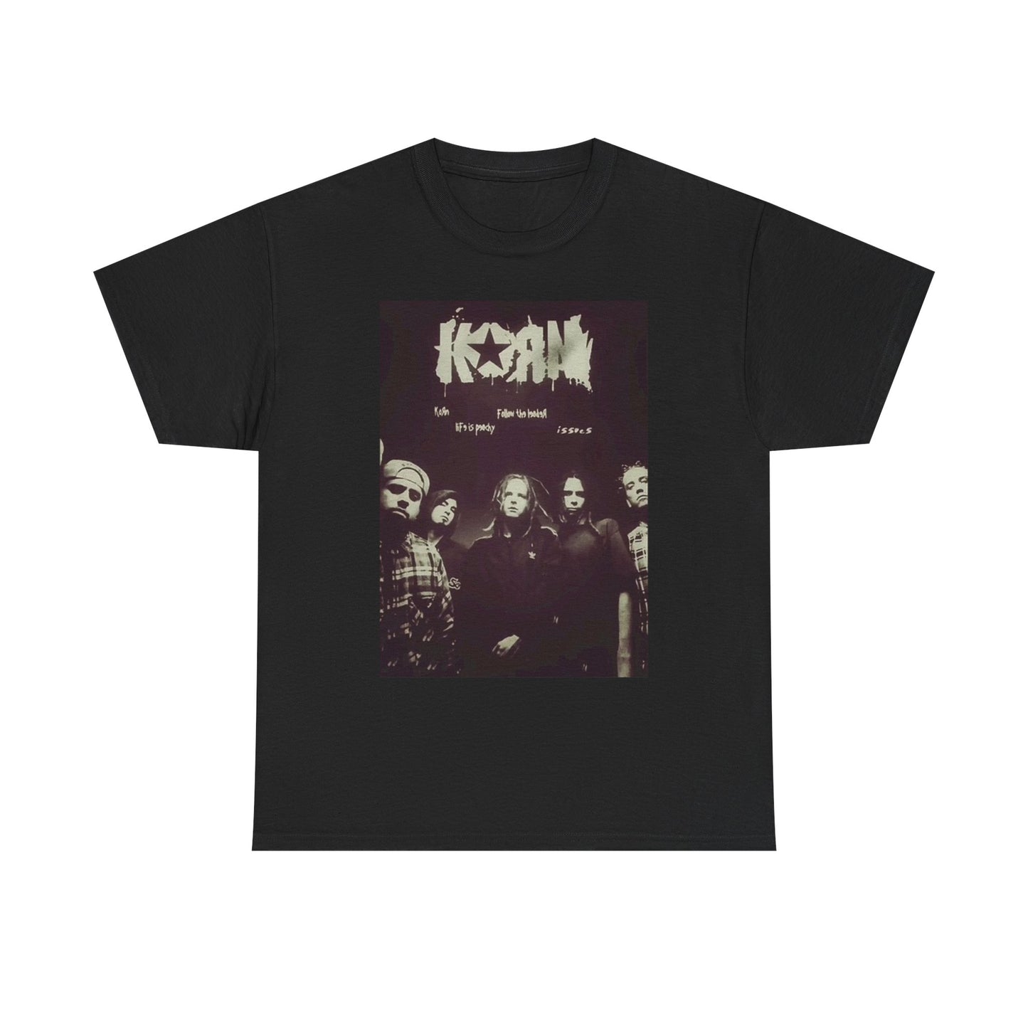 Korn Graphic T Shirt Retro Rock Metal Woodstock Unisex Heavy Cotton Tee