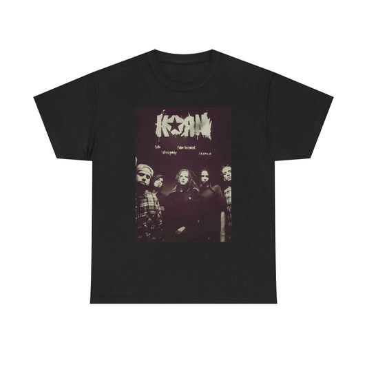 Korn Graphic T Shirt Retro Rock Metal Woodstock Unisex Heavy Cotton Tee