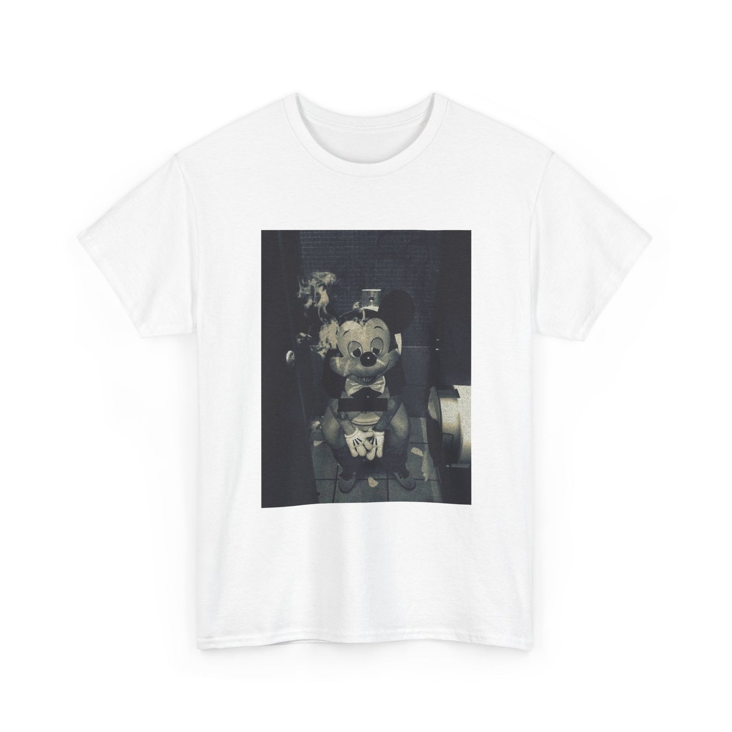 Mouse Smoking Retro Photo Tshirt Vintage Graphic New York Unisex Heavy Cotton
