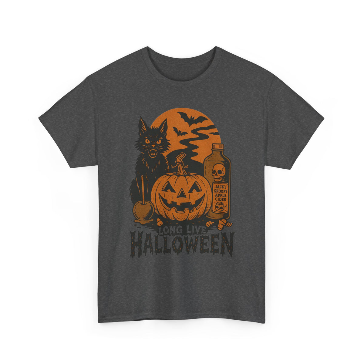 Long Live Halloween Graphic T Shirt Men's Heavy Cotton Tee