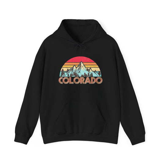 Colorado Retro State Graphic Hoodie Unisex Heavy Blend™ Hooded Sweatshirt