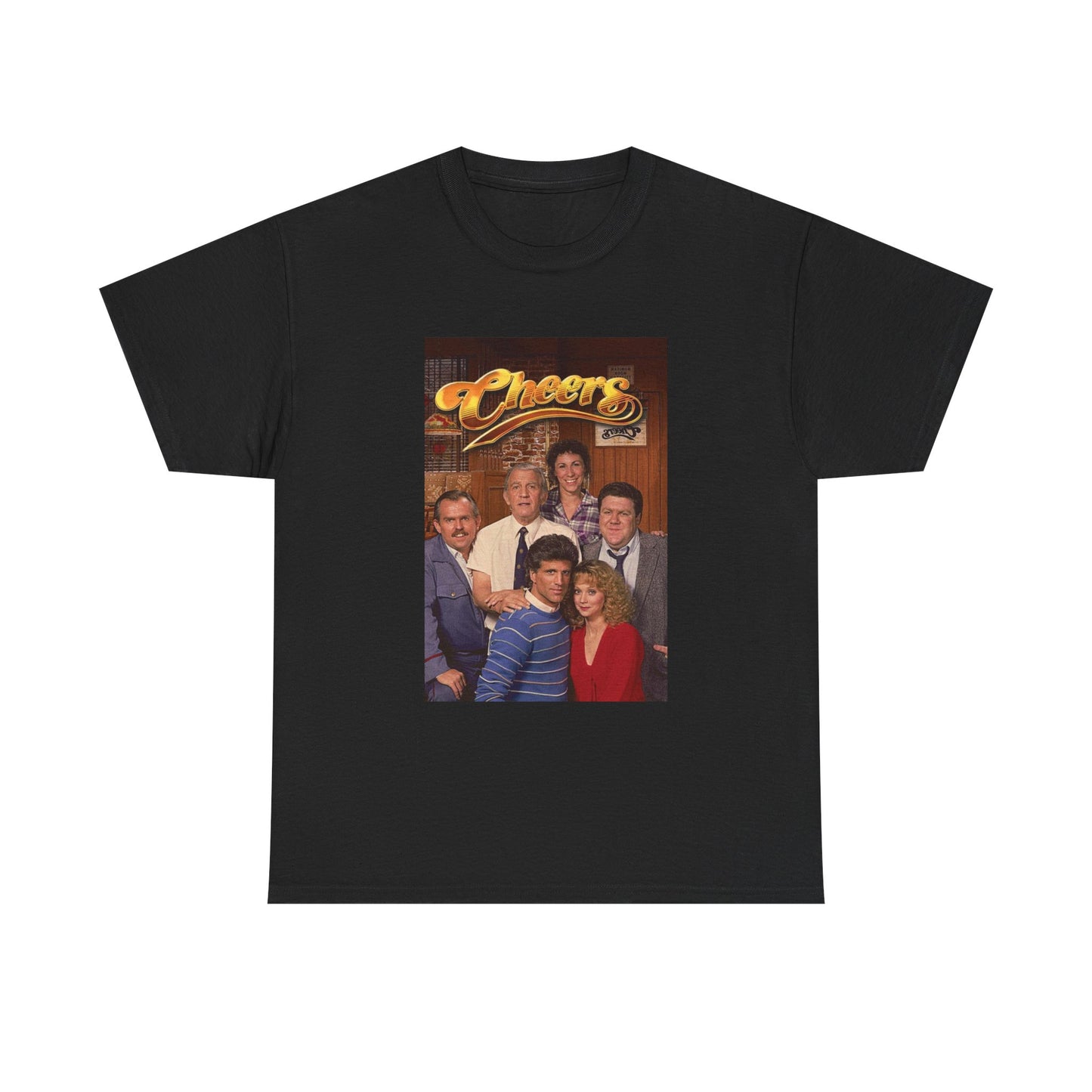Cheers Tshirt Retro Tv Series Boston Bar Comedy Unisex Heavy Cotton Tee