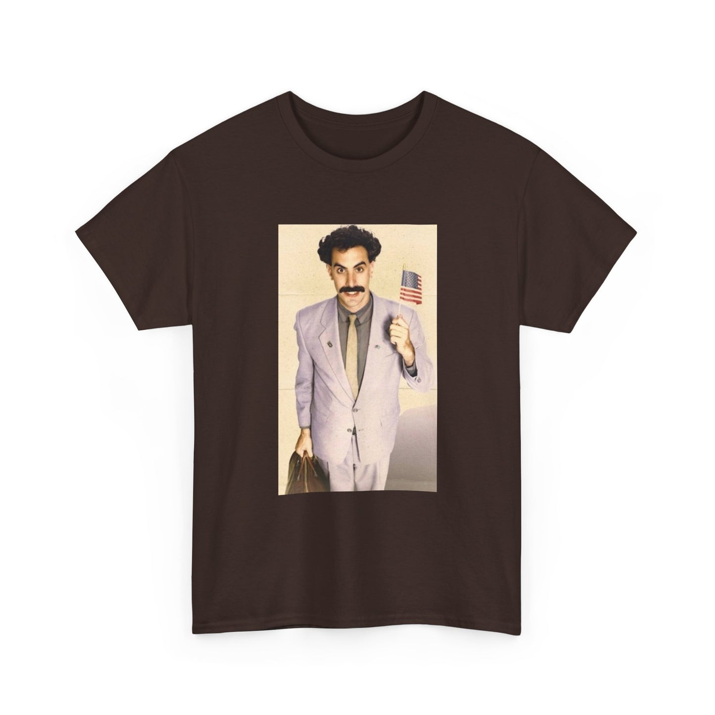 Borat Comes to America Tshirt Funny Comedy Movie Unisex Heavy Cotton Tee