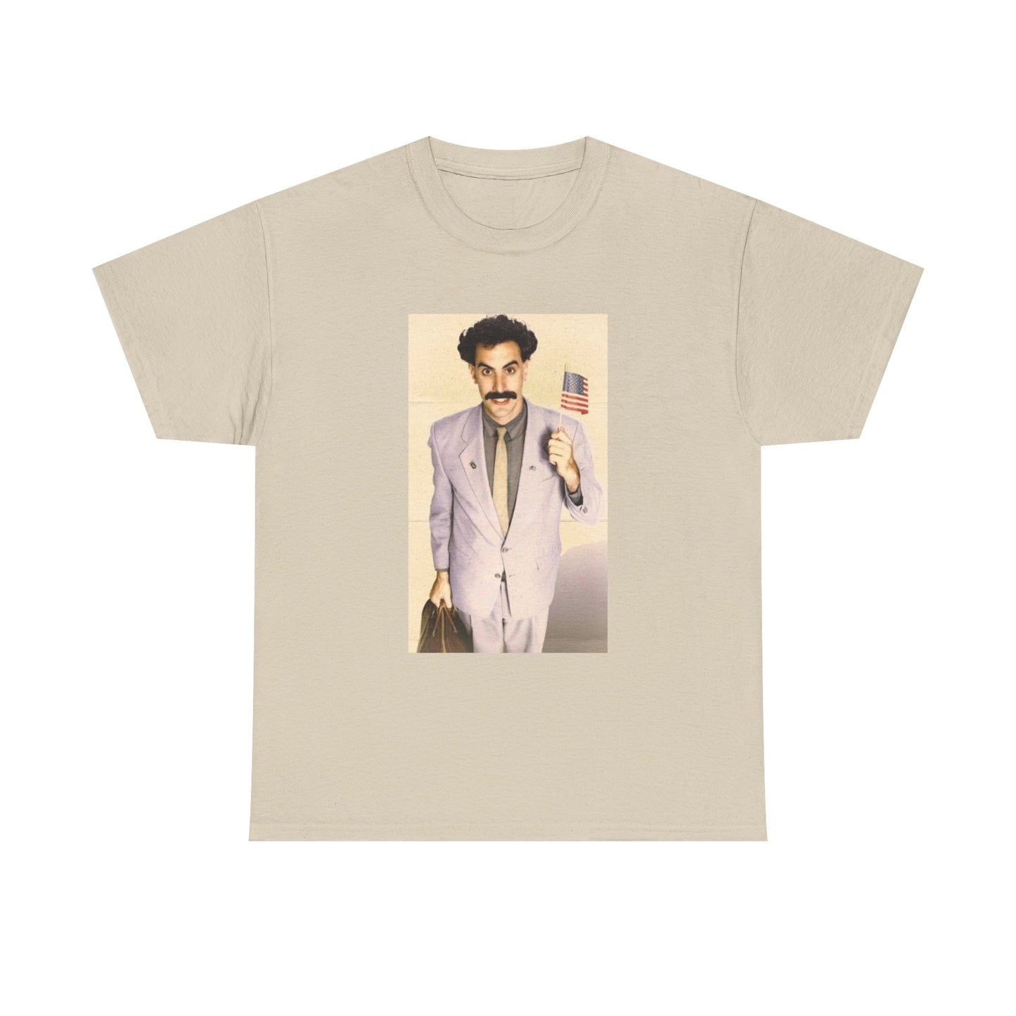 Borat Comes to America Tshirt Funny Comedy Movie Unisex Heavy Cotton Tee