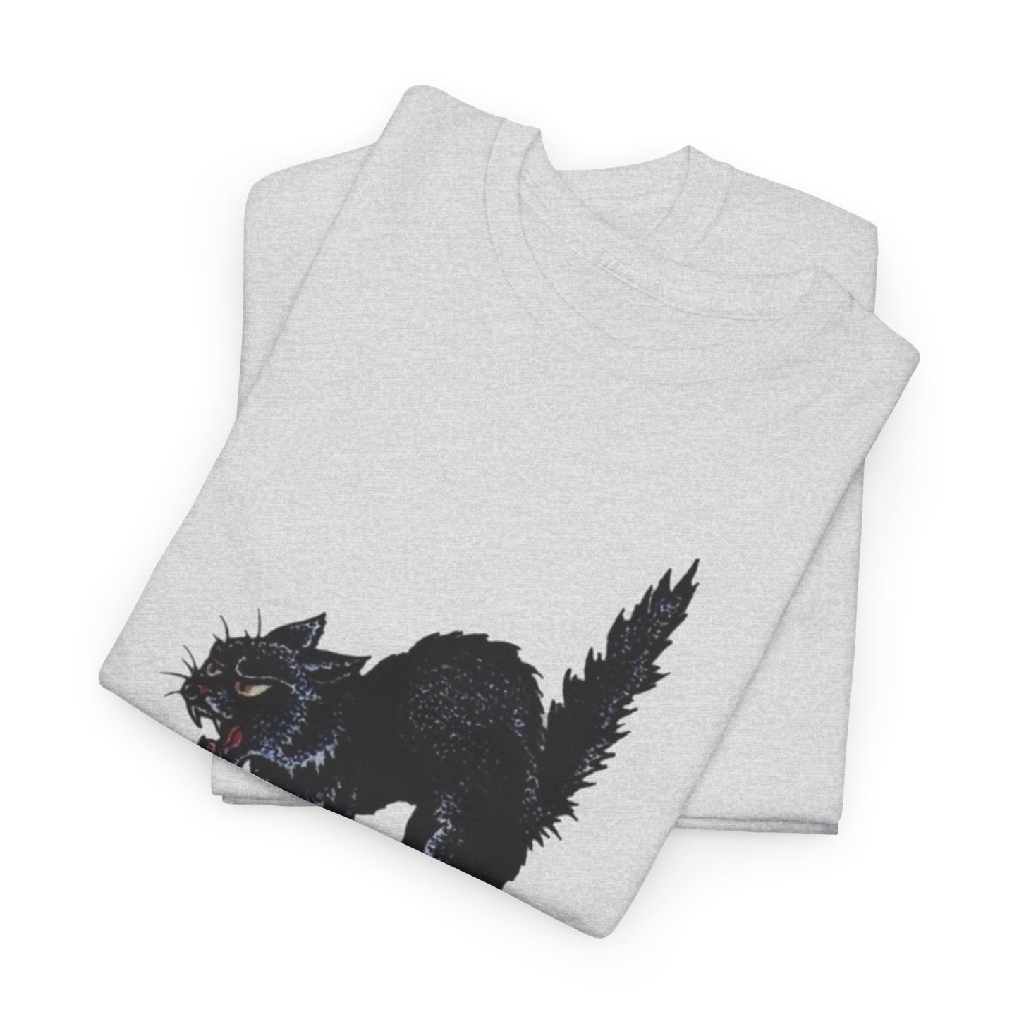 Lucky 13 Cat Vintage Tattoo Graphic T Shirt Unisex Heavy Cotton Tee