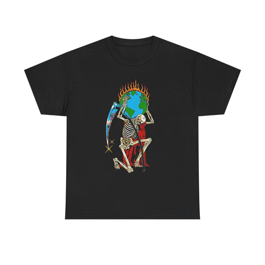 Grim Reaper Weight Of The World Graphic T Shirt NEW Heavy Cotton Tee