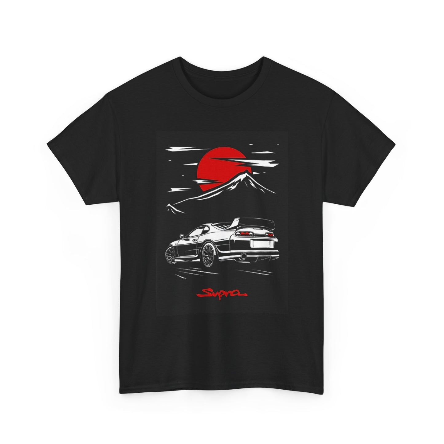 Toyota Supra Graphic T Shirt Vintage Mountains JDM Tuner Unisex Heavy Cotton Tee