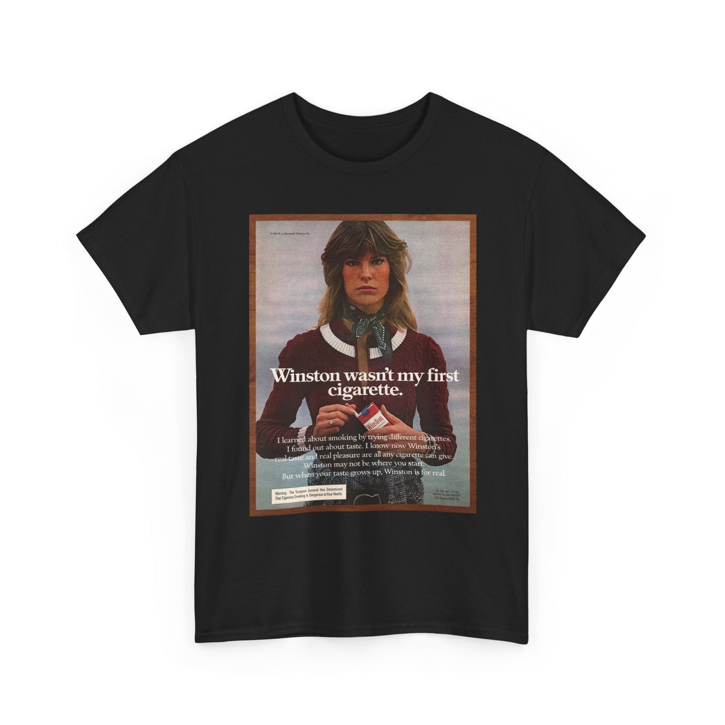 Winston T Shirt Funny Cigarette Poster Vintage Unisex Heavy Cotton Tee