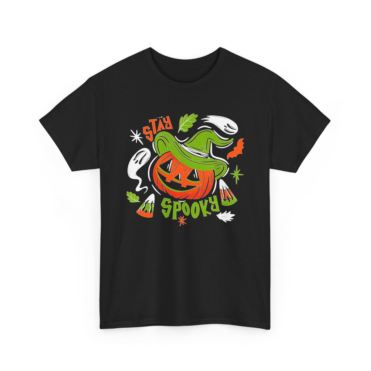 Stay Spooky Graphic T Shirt Men's Halloween Heavy Cotton Tee