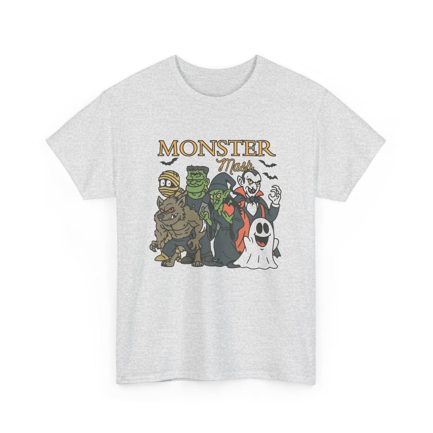 Monster Mash Halloween Graphic T Shirt NEW Unisex Heavy Cotton Tee