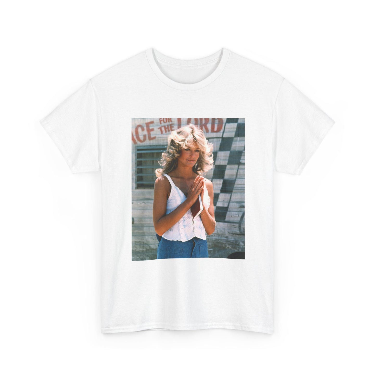 Farrah Fawcett Tshirt Charlies Angels Vintage Model Unisex Heavy Cotton Retro