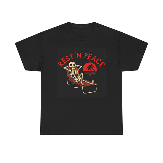 Rest In Peace Graphic T Shirt Vacation Funny Unisex Heavy Cotton Tee