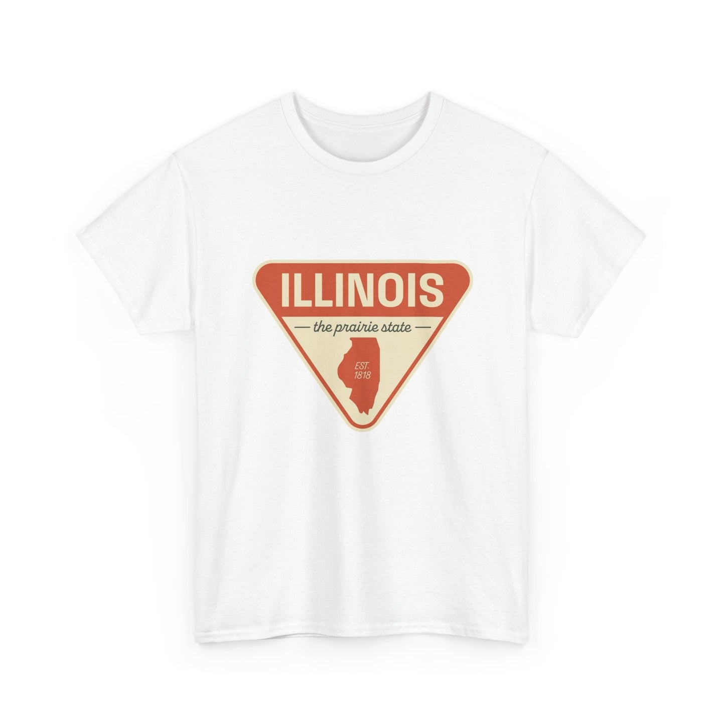 Illinois The Prairie State Graphic T Shirt ADULT NEW Unisex Heavy Cotton Tee