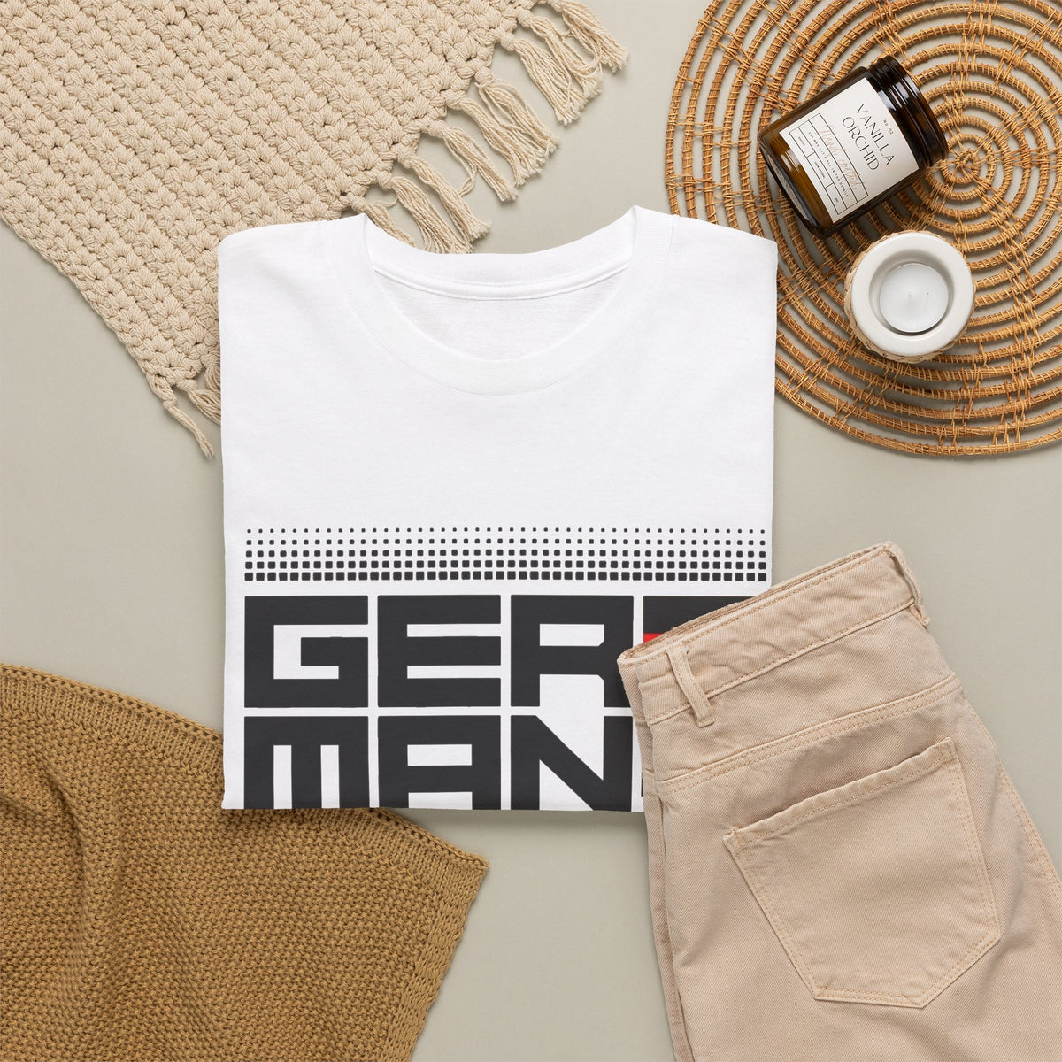 Germany Graphic T Shirt Men's Classic Flag Retro Heavy Cotton Tee