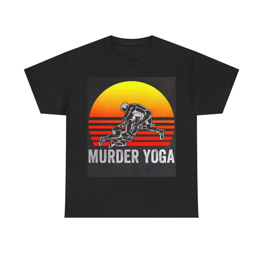 Murder Yoga Tshirt Wrestling UFC Boxing Gym Gear Unisex Heavy Cotton Tee