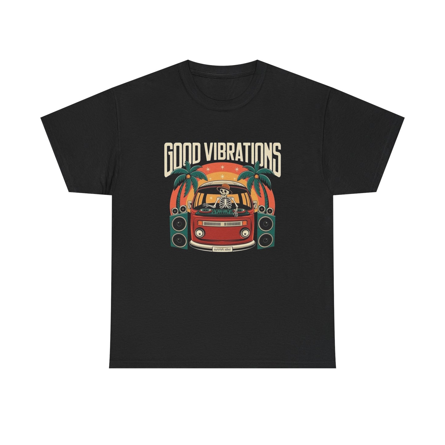 Good Vibrations Summer Graphic T Shirt ADULT NEW