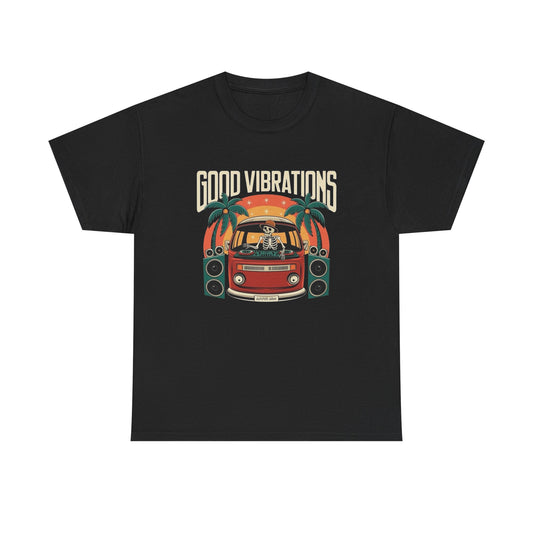 Good Vibrations Summer Graphic T Shirt ADULT NEW