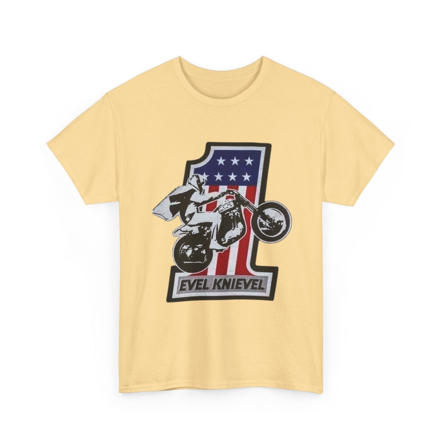 Evel Knievel Motorcycles Graphic T-Shirt Unisex Heavy Cotton Tee GIFT NEW
