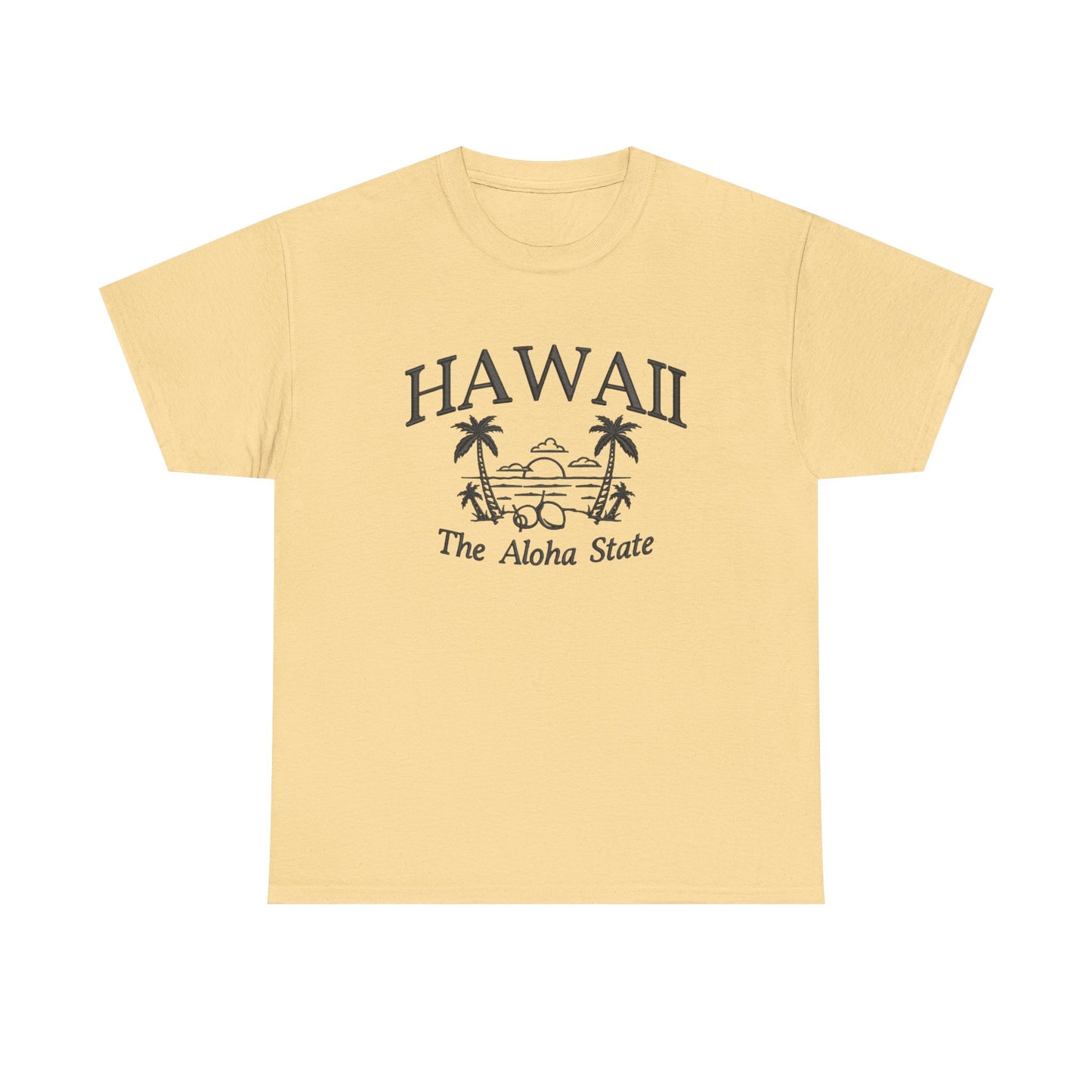 Hawaii The Aloha State Graphic T Shirt NEW Unisex Heavy Cotton Tee
