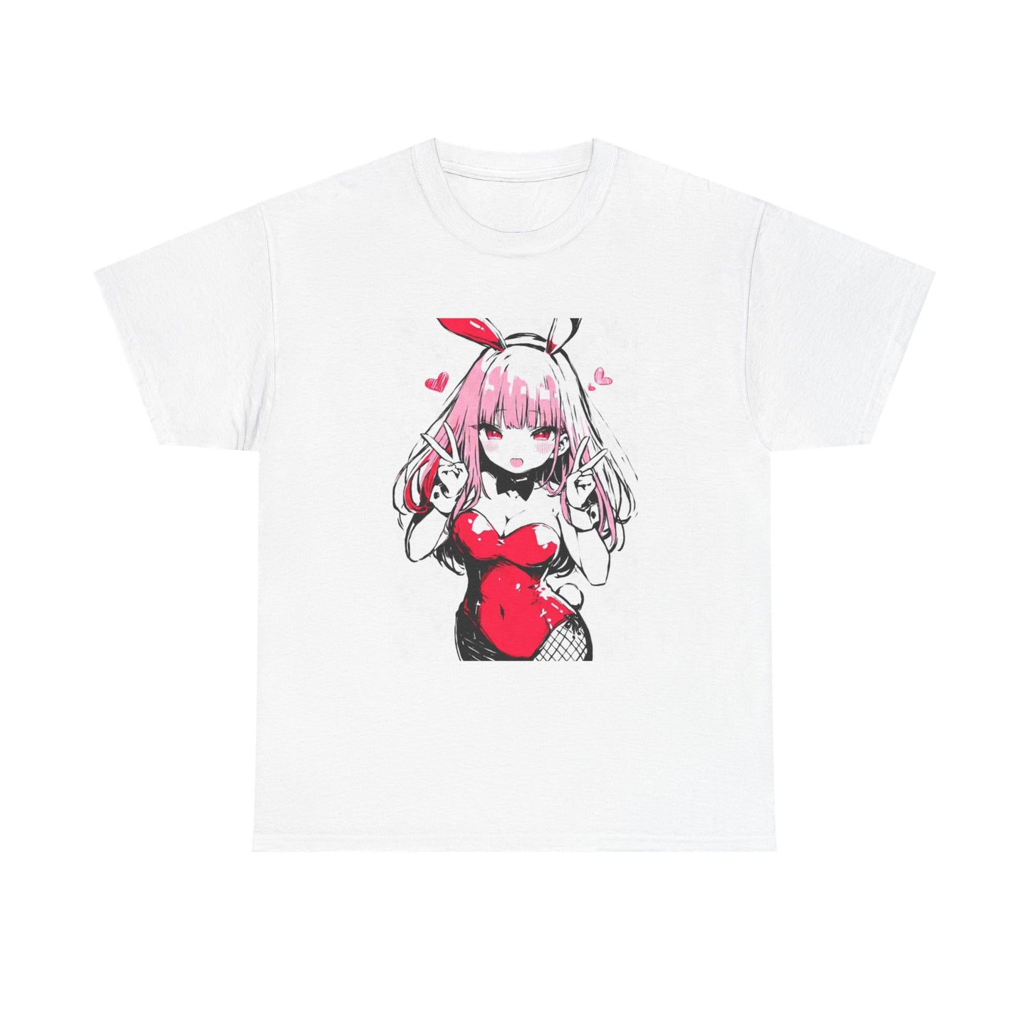 Waifu Anime T-shirt Girl Graphic Cartoon Retro Gaming Unisex Heavy Tee Gamer 54