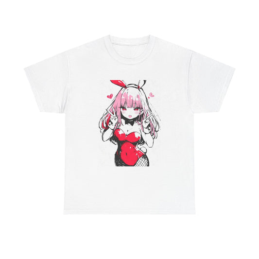 Waifu Anime T-shirt Girl Graphic Cartoon Retro Gaming Unisex Heavy Tee Gamer 54