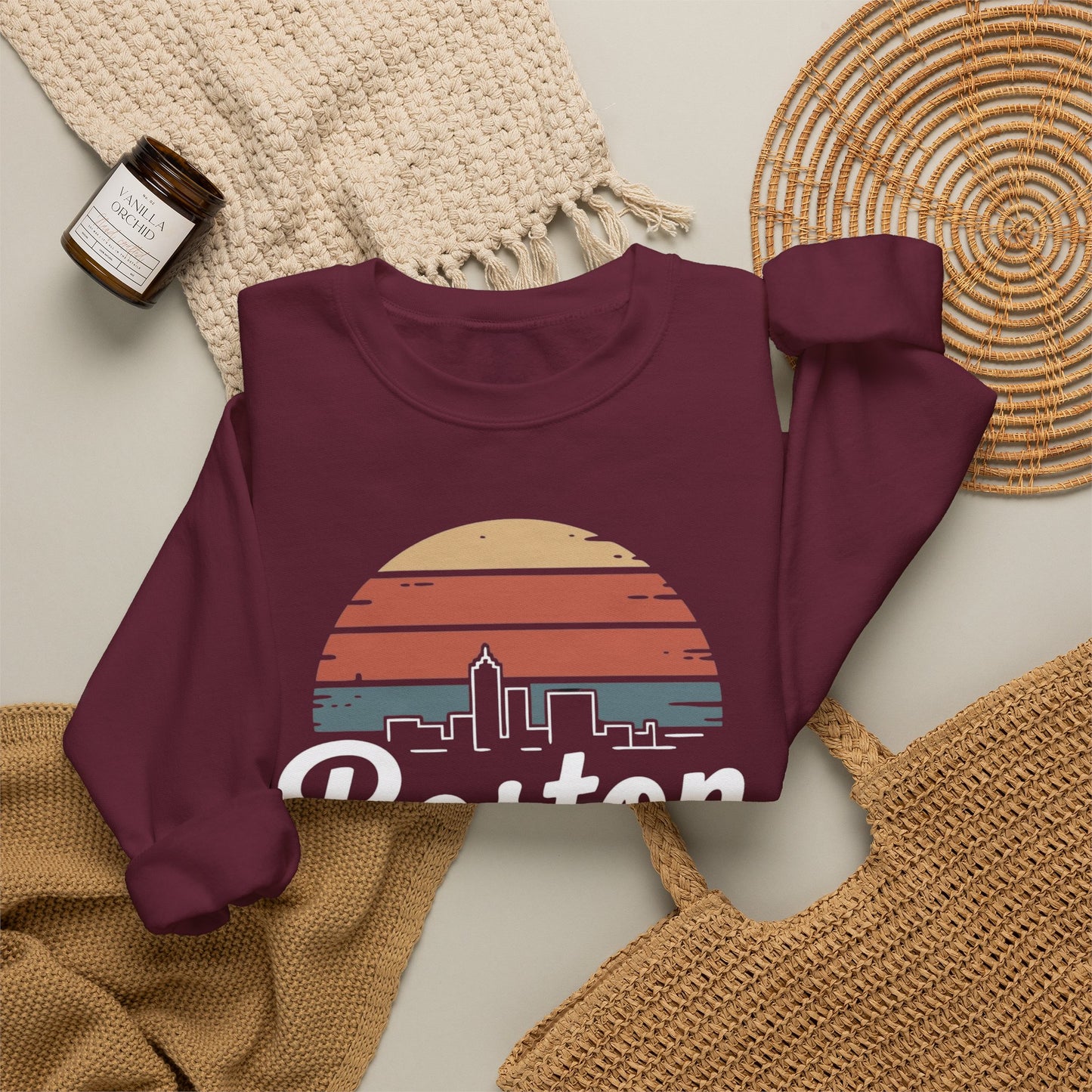 Boston Skyline Sweater NEW Unisex Heavy Blend™ Crewneck Sweatshirt