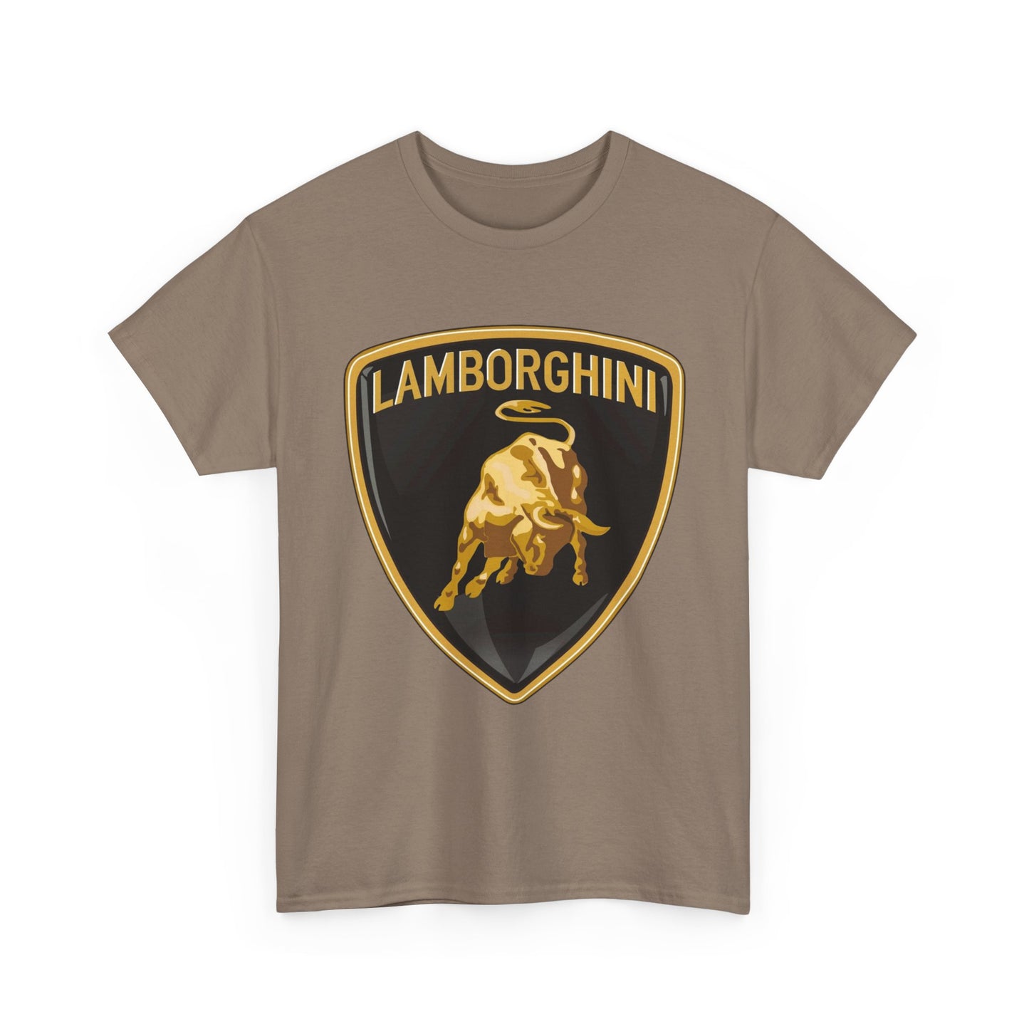 Lamborghini Graphic T Shirt Vintage Logo Retro Unisex Heavy Cotton Tee