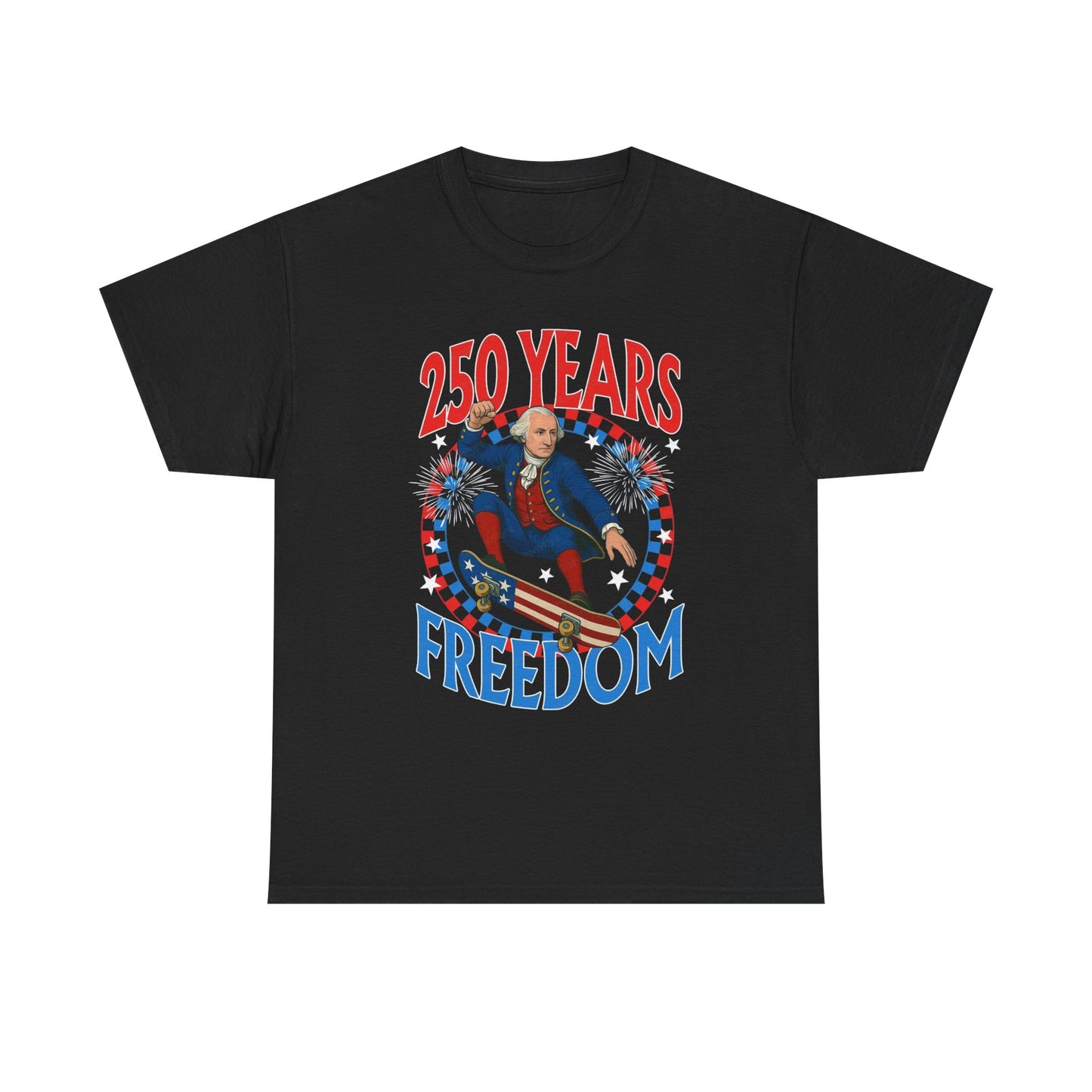 July 4th American Flag 250 Years Graphic T Shirt Unisex Cotton Tee NEW