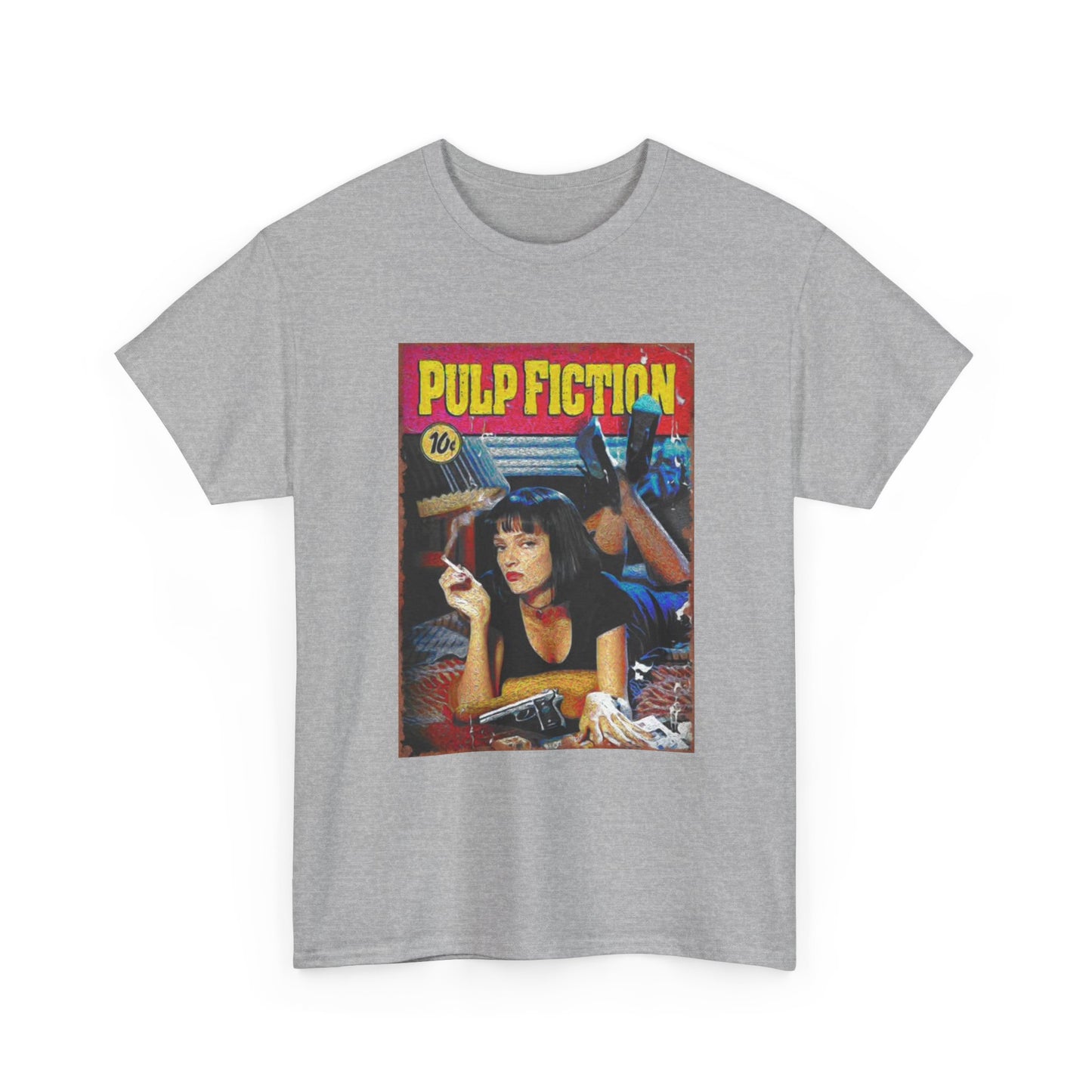 Pulp fiction T-shirt vintage graphic retro movie poster Unisex Heavy Cotton Tee