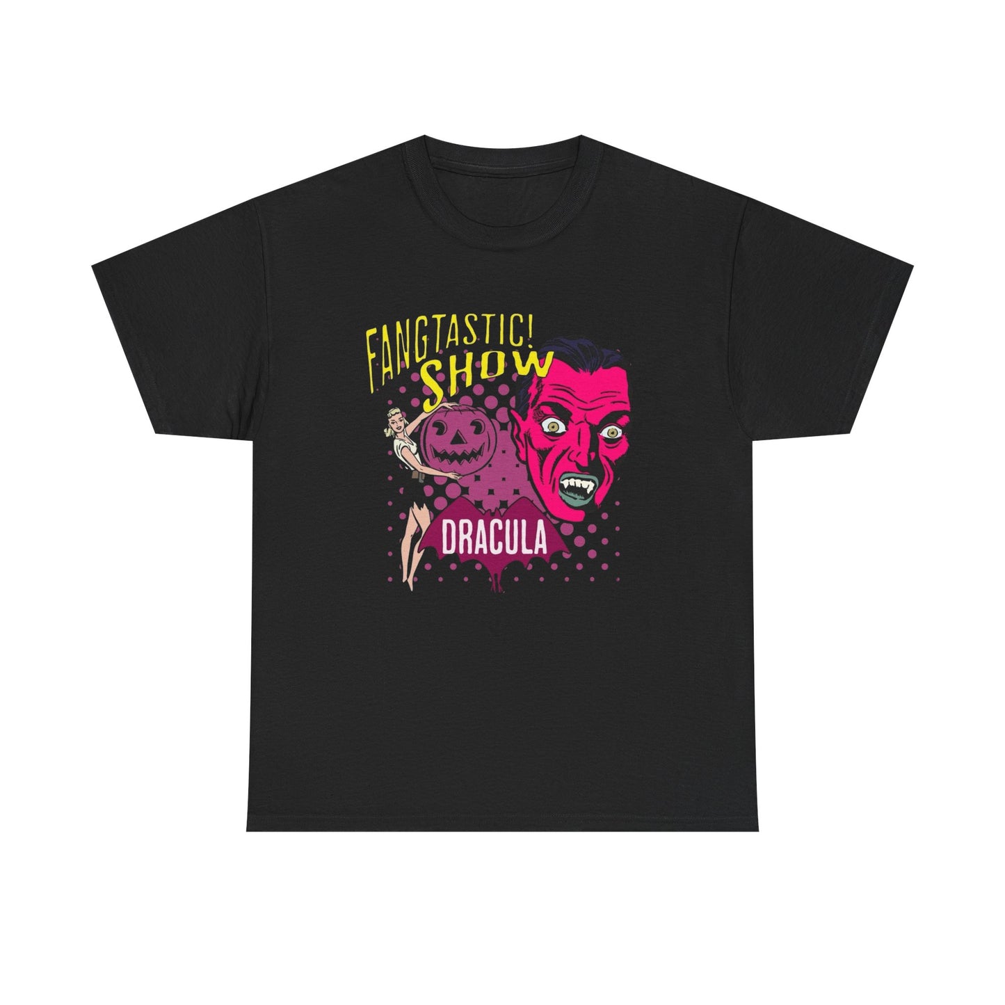 Dracula Fangtastic Graphic T Shirt NEW Unisex Heavy Cotton Tee
