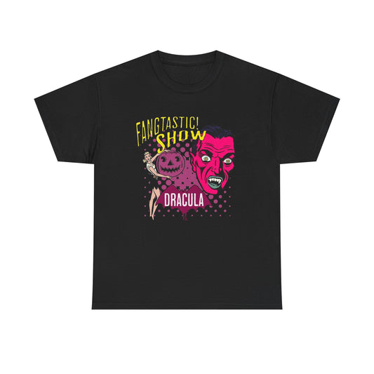 Dracula Fangtastic Graphic T Shirt NEW Unisex Heavy Cotton Tee