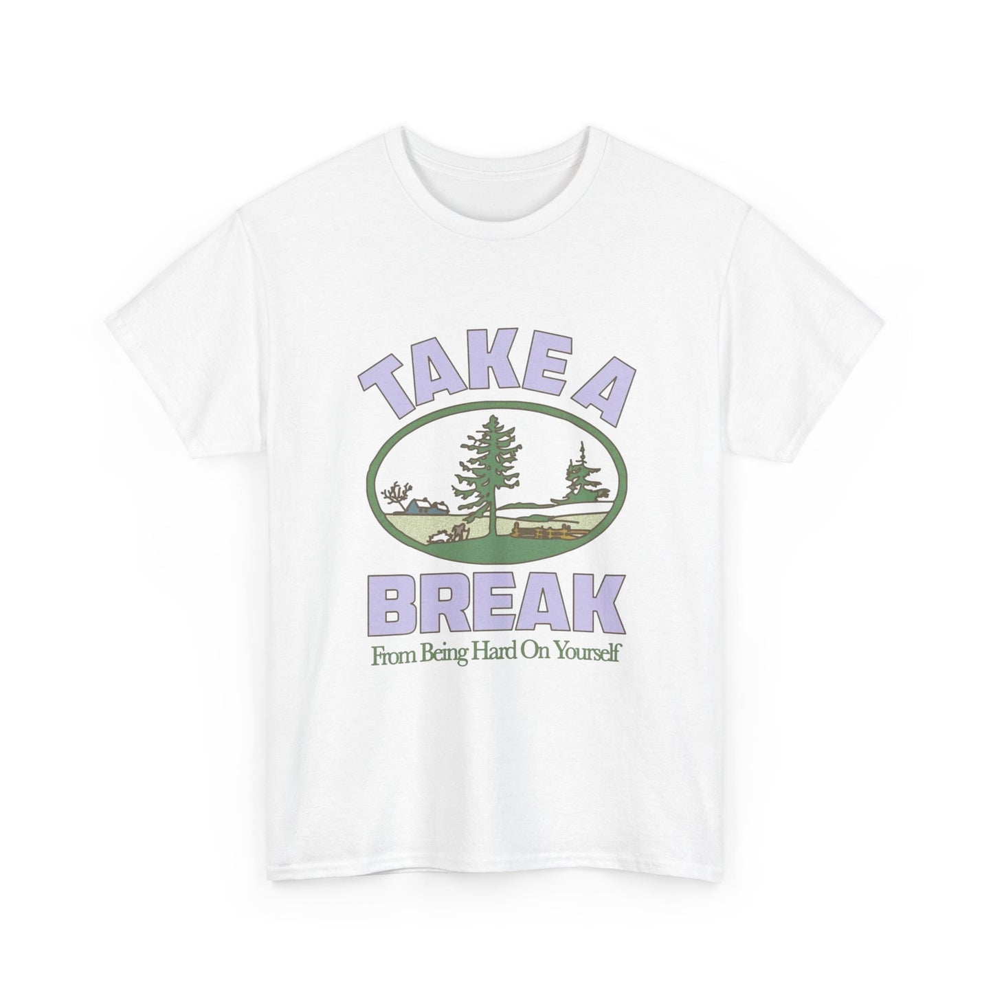Nature Calls Take A Break Graphic T Shirt Heavy Cotton Tee NEW ADULT UNISEX