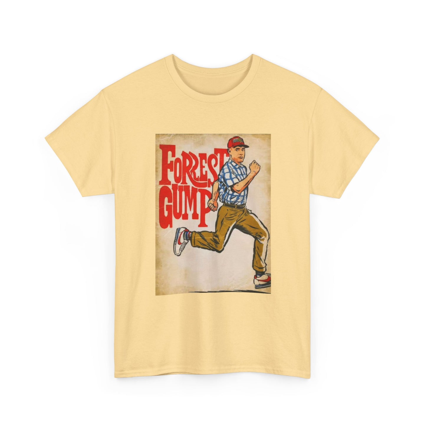 Forrest Gump Tshirt Vintage Retro Movie Poster Unisex Heavy Cotton Tee