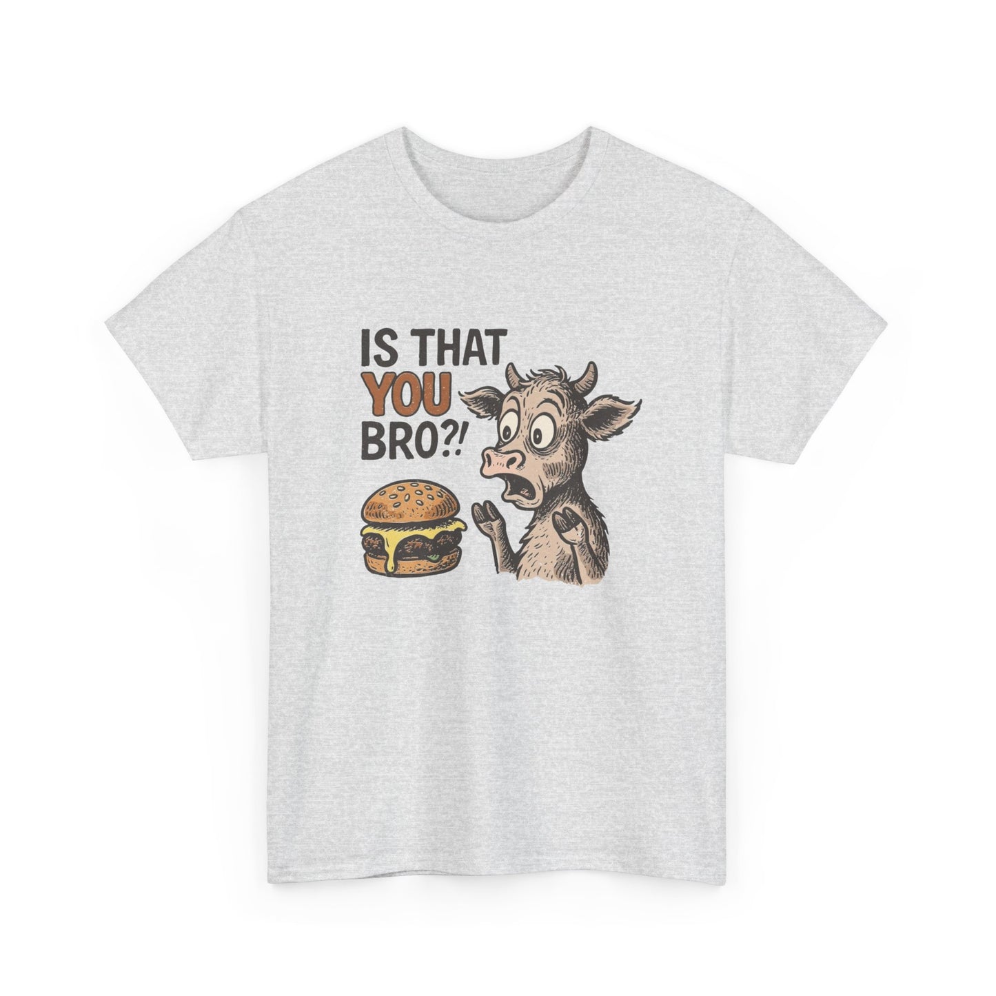 Is That You Bro Funny Cow Vegan Graphic T Shirt Cotton Tee Retro Gift