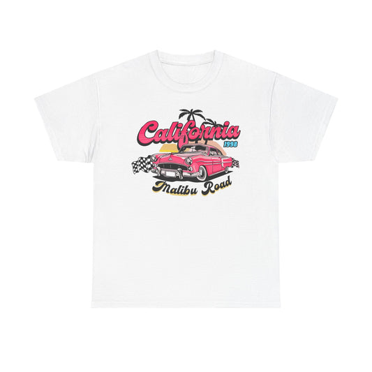 California Malibu Road Graphic T Shirt Vintage Heavy Cotton Tee