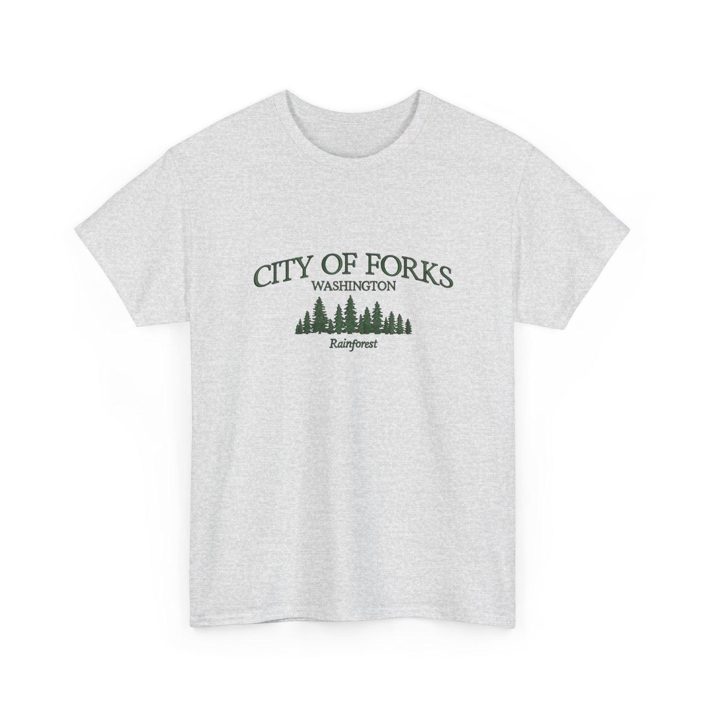 City Of Forks Washington Graphic T Shirt NEW Unisex Heavy Cotton Tee